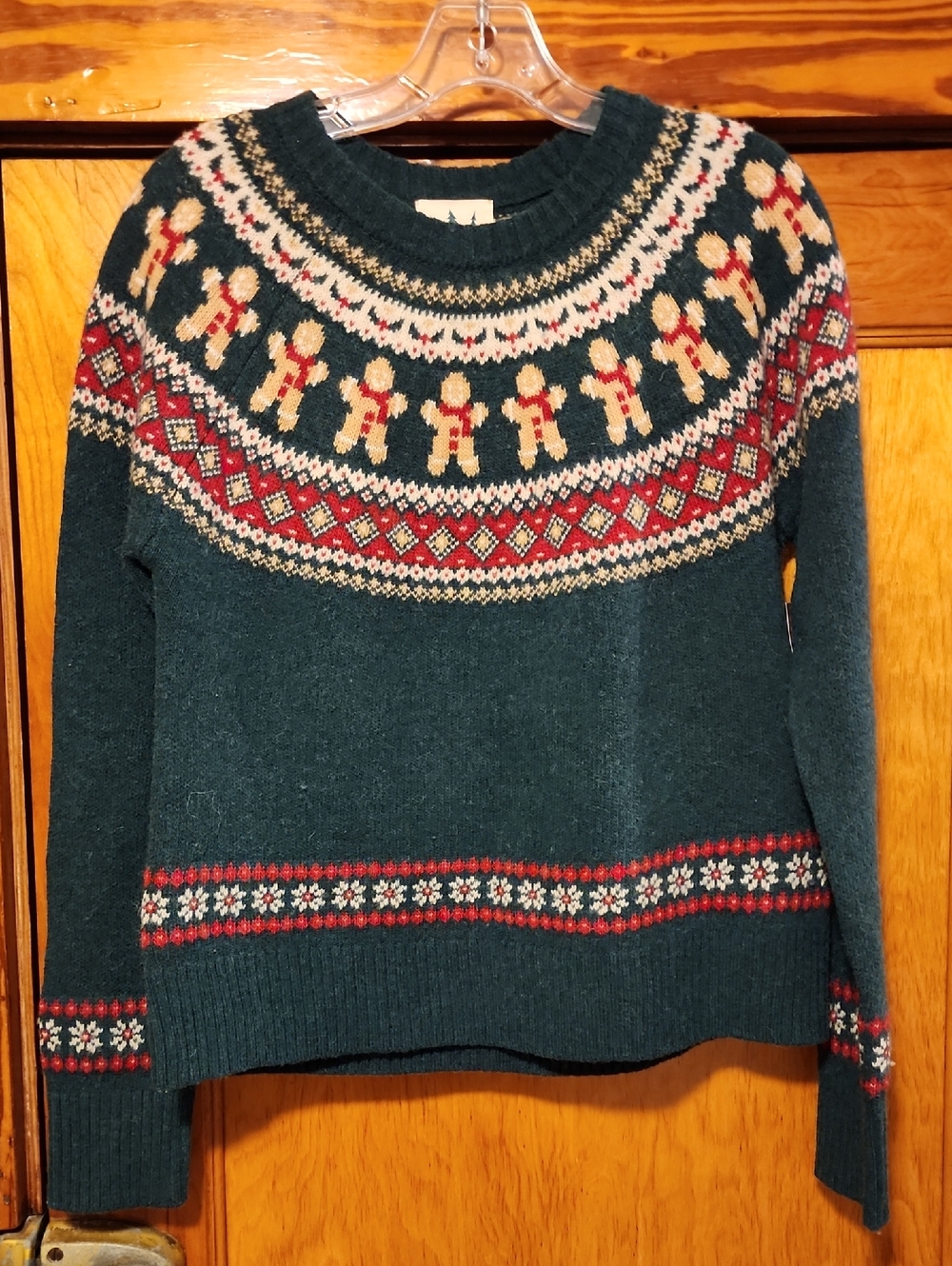 Kiel James Patrick Fair Isle Crewneck Sweater with Gingerbread Motif